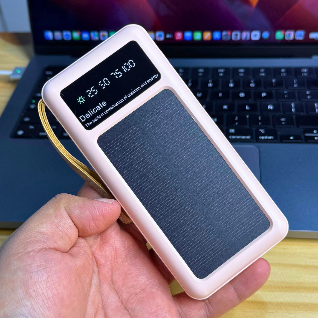 SolarGo 8K – Power Bank 8000 mAh con Panel Solar y Linterna