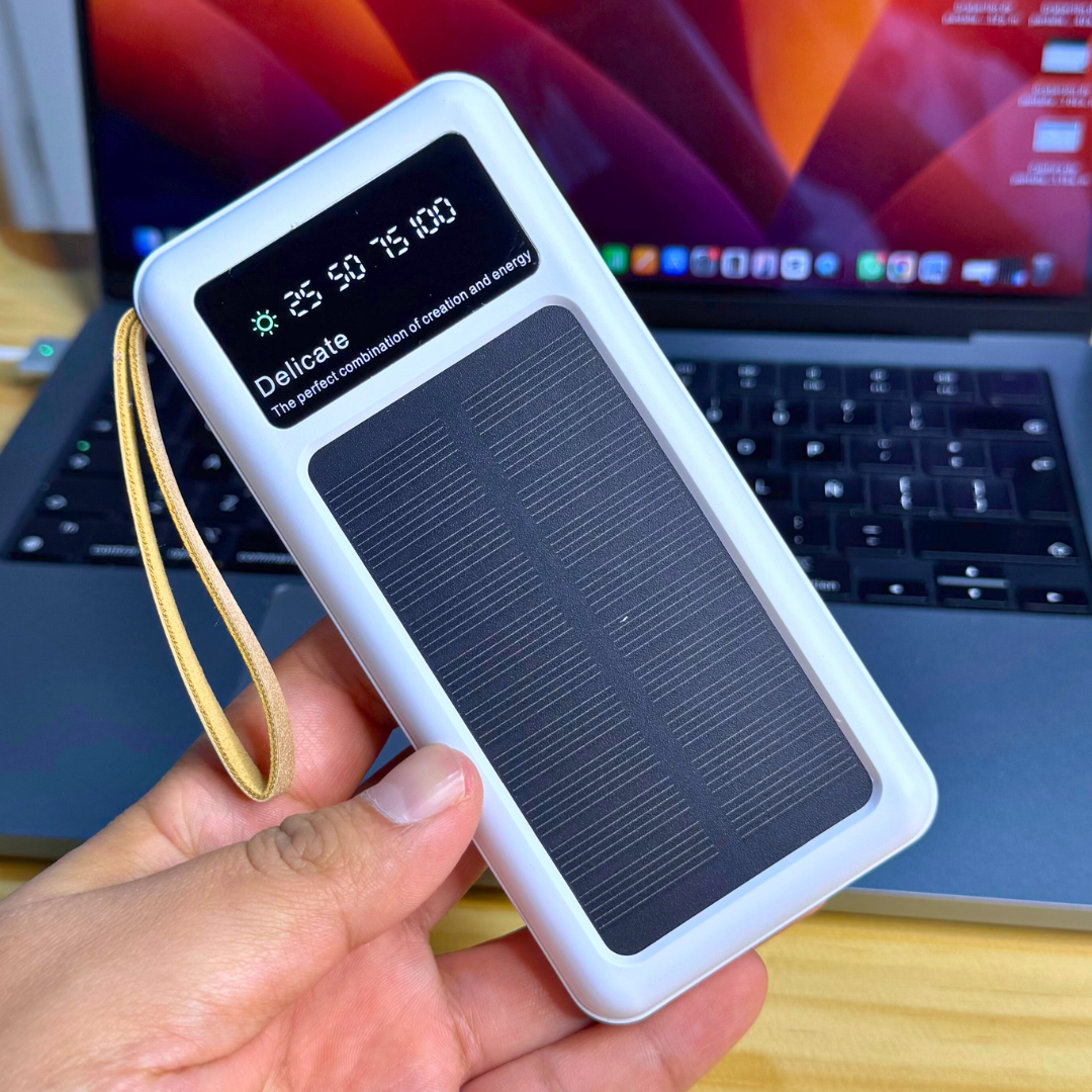 SolarGo 8K – Power Bank 8000 mAh con Panel Solar y Linterna