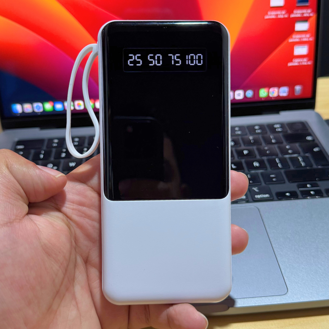 PowerGo Elite 12K – Power Bank 12 000 mAh con Cable Integrado