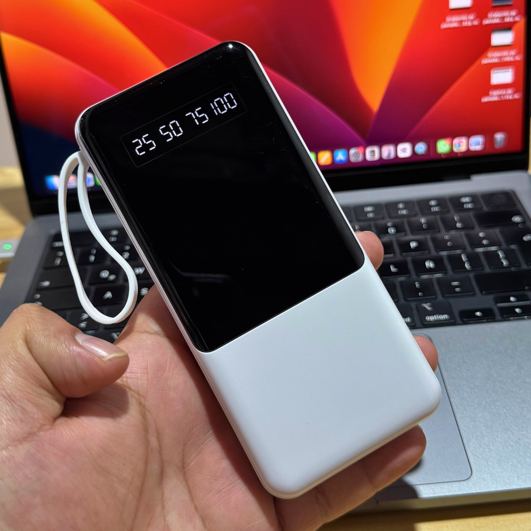 PowerGo Elite 12K – Power Bank 12 000 mAh con Cable Integrado