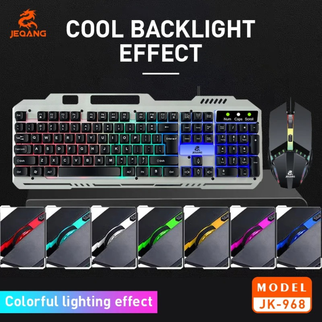 GameFusion JK-968 – Combo Teclado y Mouse Gaming RGB por Cable