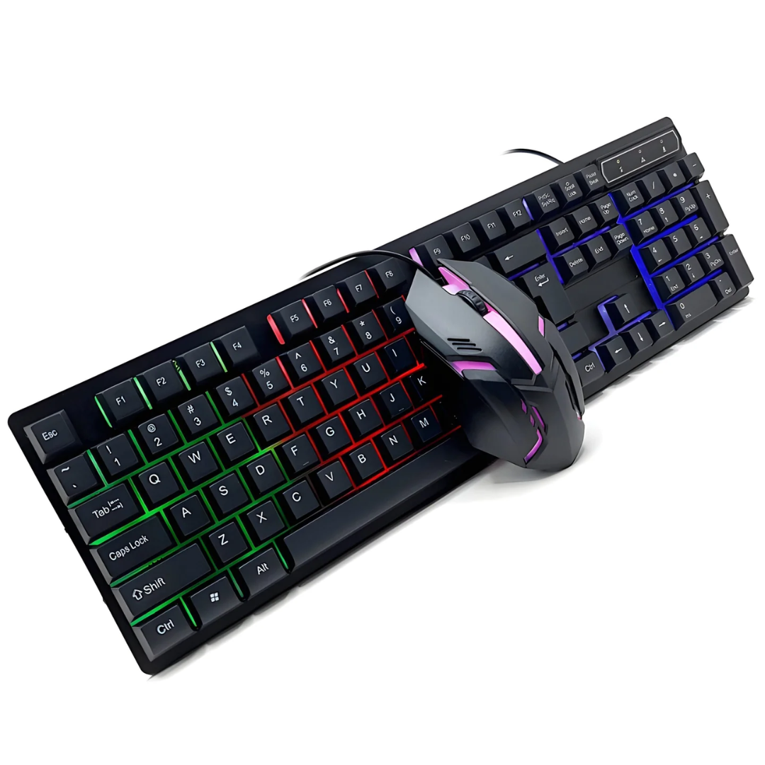 KR-63000TZ Pro Combo – Teclado + Mouse Gamer Retroiluminados RGB