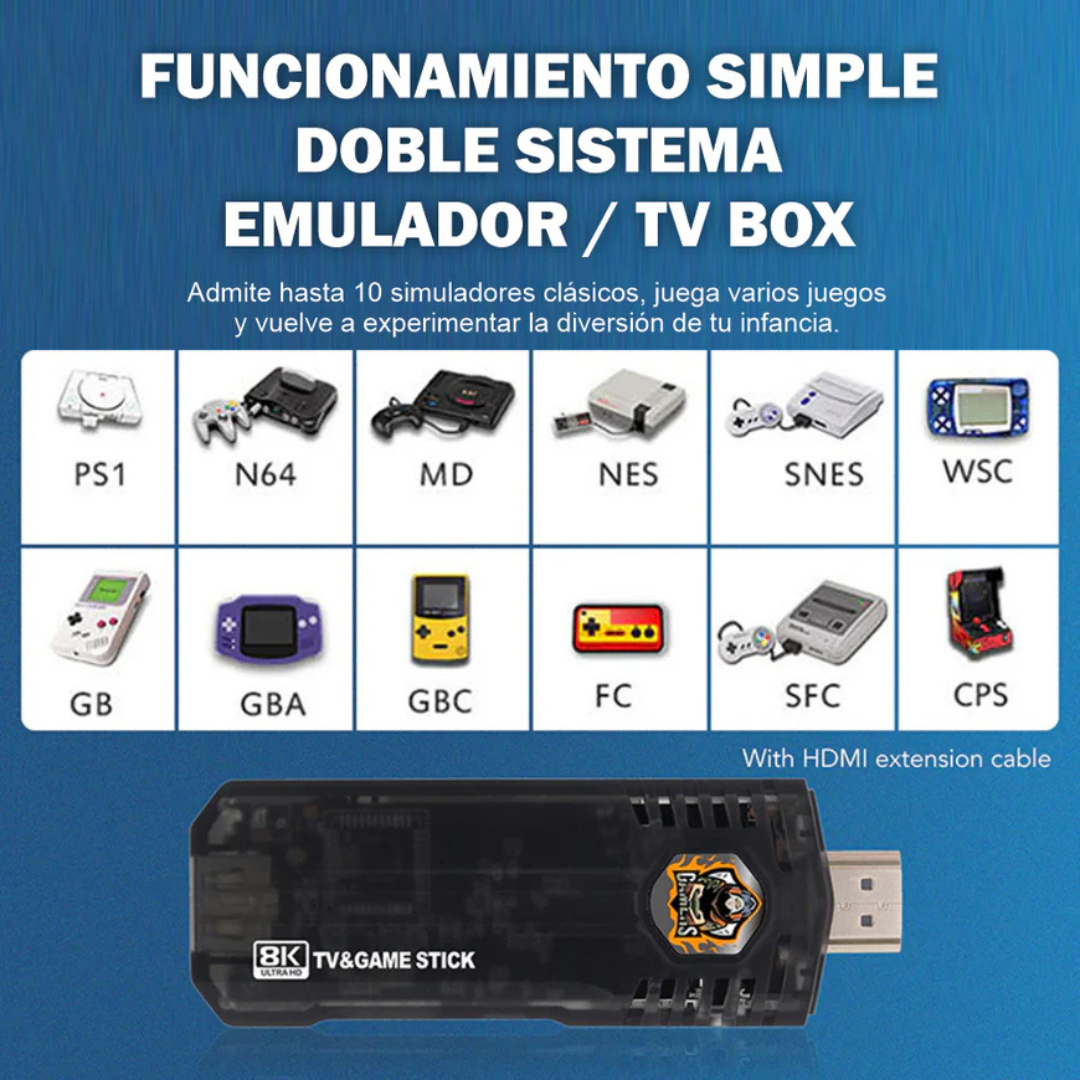 Consola Retro - Game Box 8K + MAGIS TV