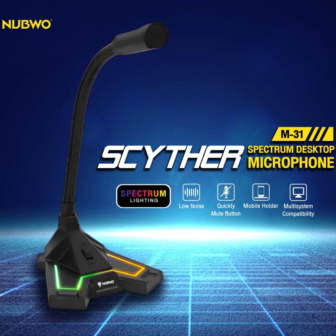 Nubwo Scyther M-31 – Micrófono Gaming USB con RGB