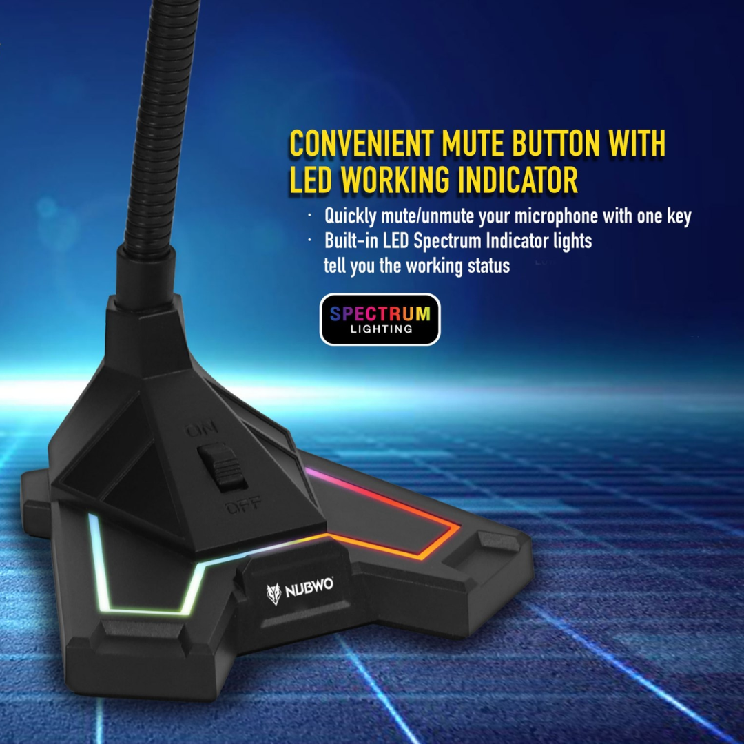 Nubwo Scyther M-31 – Micrófono Gaming USB con RGB