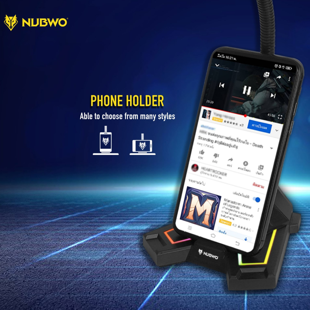 Nubwo Scyther M-31 – Micrófono Gaming USB con RGB