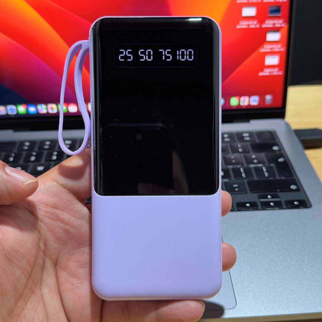 PowerGo Elite 12K – Power Bank 12 000 mAh con Cable Integrado