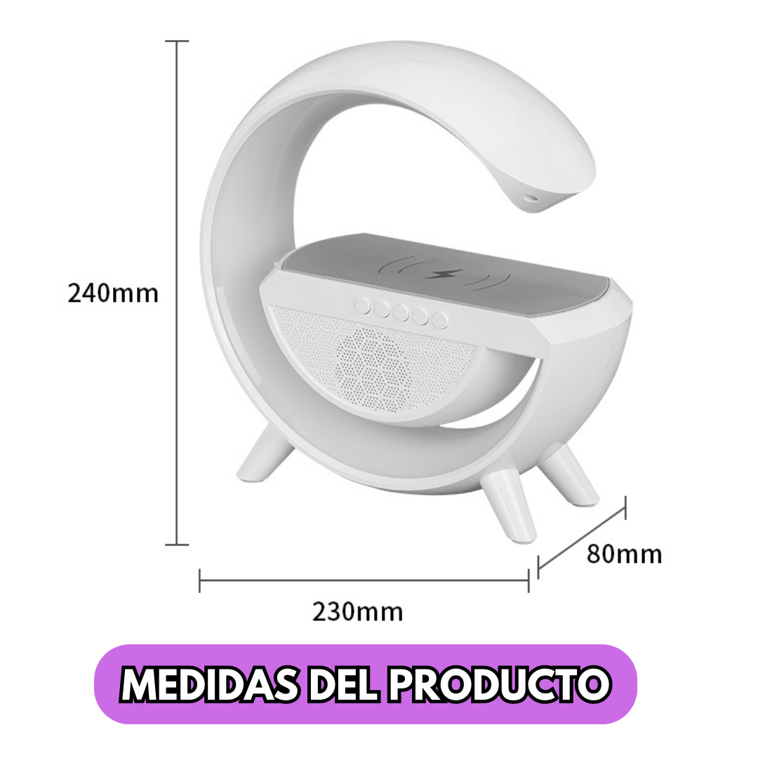 Melody Charge - Bocina, Cargador Inalambrico y Lampara