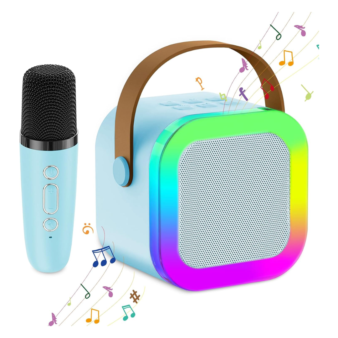 Party Sync - Mini Bocina Karaoke con Micrófono Inalámbrico