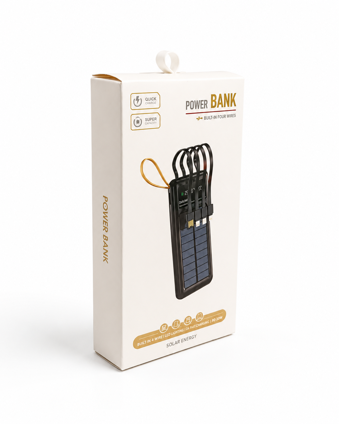 SolarGo 8K – Power Bank 8000 mAh con Panel Solar y Linterna