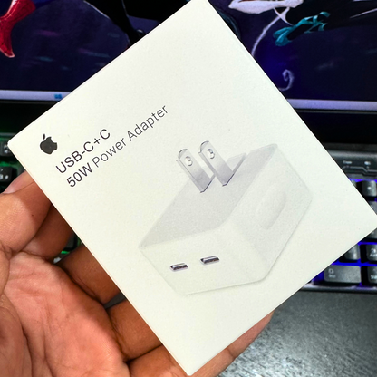 Cubo de Carga Super Rápida Doble USB-C de 50W