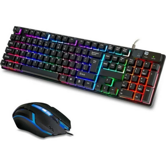 KR-63000TZ Pro Combo – Teclado + Mouse Gamer Retroiluminados RGB