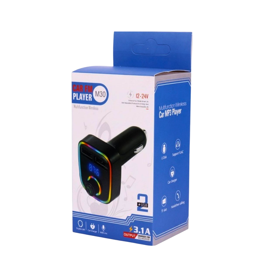 Transmisor Bluetooth para Carro - USB Dual con Carga Rapida