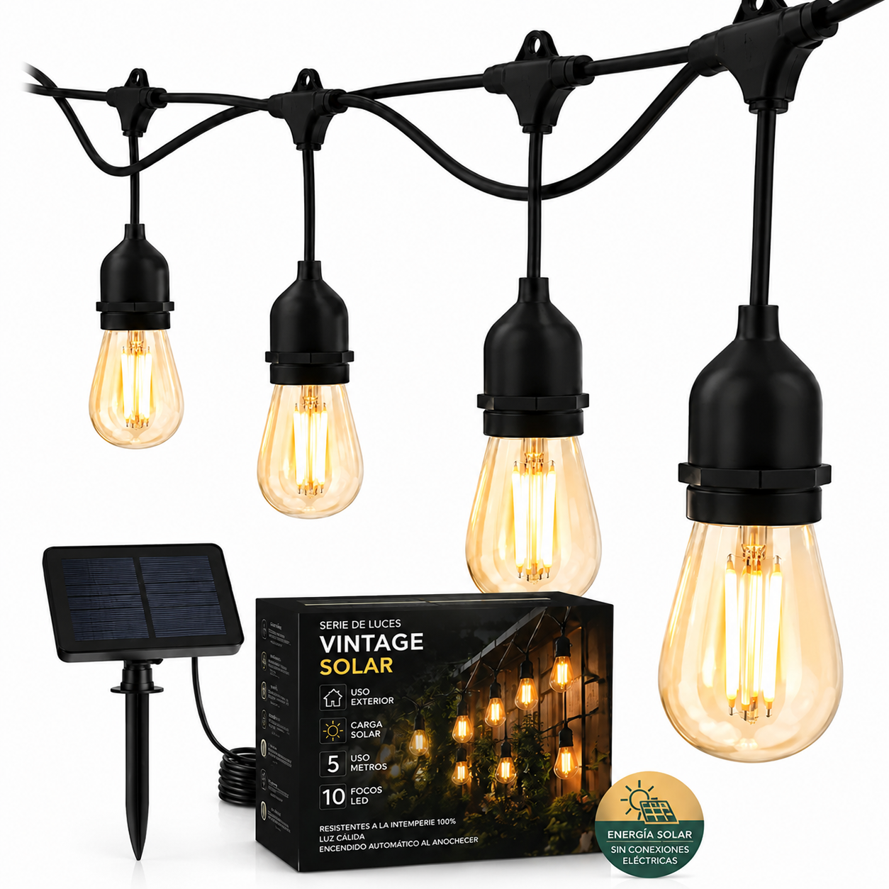 Luces Vintage Solares