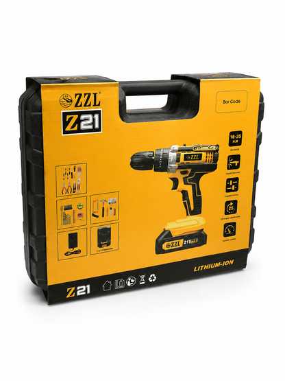 ZZL HomeFix Master Kit | Caja Completa de Herramientas con Taladro Inalámbrico y Accesorios