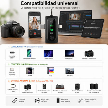 Creator Duo Pro | Micrófonos Inalámbricos Profesionales