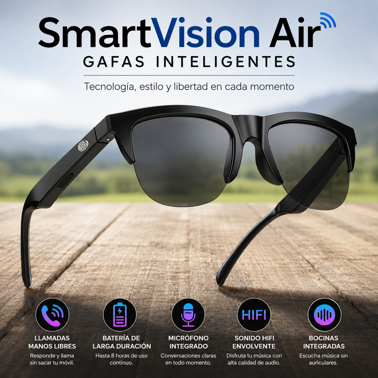 SmartVision Air | Gafas Inteligentes Bluetooth