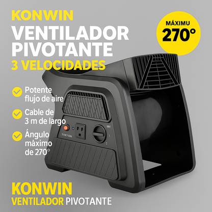 Konwin Ventilador Pivotante 3 Velocidades