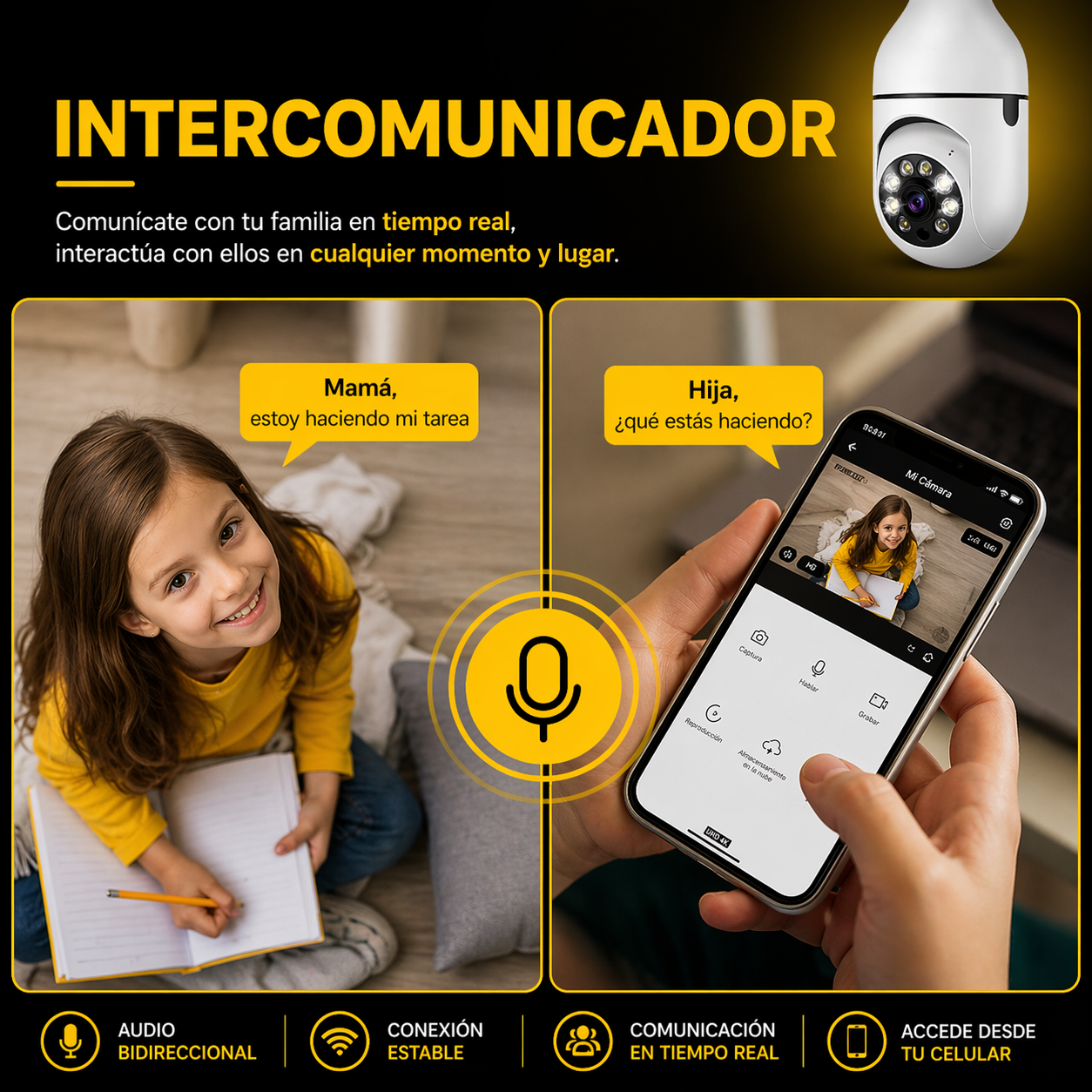 Camara de Seguridad Wifi - Power Visión PRO