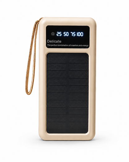 SolarGo 8K – Power Bank 8000 mAh con Panel Solar y Linterna